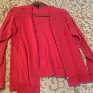 Karen Scott Vibrant Pink Cardigan Sweater